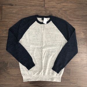 NWT J Crew Factory Baseball Sweater Medium